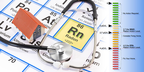 RADON INSPECTION REPORT CONCEPT -Testing Report with home model and report of measurement of...