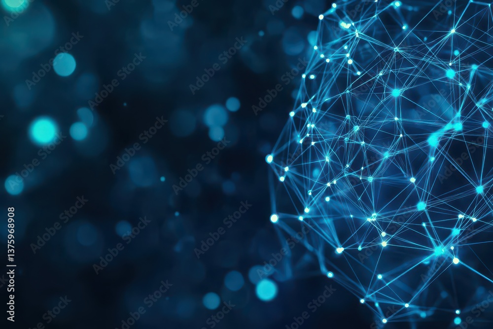 Aufkleber Sphere representing a network of connected lines and nodes illustrating global connectivity in the digital age