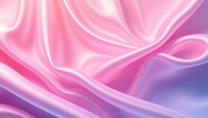 Obraz premium Soft Pink and White Flowing Shadowed Fabric