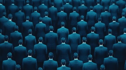 Fototapeta premium Group of professional individuals dressed in suits representing teamwork and collaboration in a corporate environment