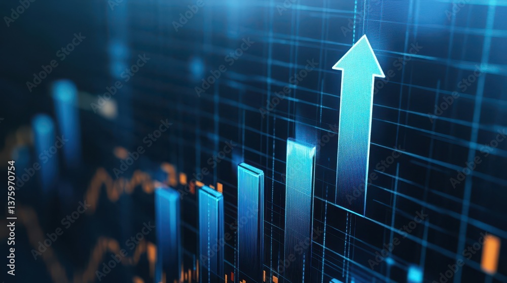 Poster Informative bar graph displaying data trends and analysis with clear representation of information and insights
