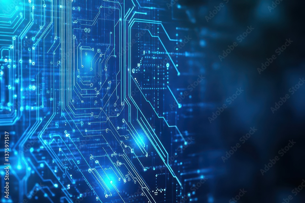 Aufkleber Detailed circuit board layout set against a compelling circuit board background for electronic and technology themes