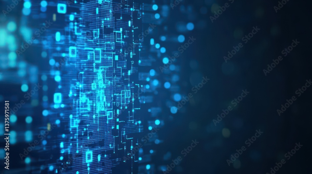 Aufkleber Blue abstract background with vivid hues and subtle gradients creating a calming and inviting atmosphere