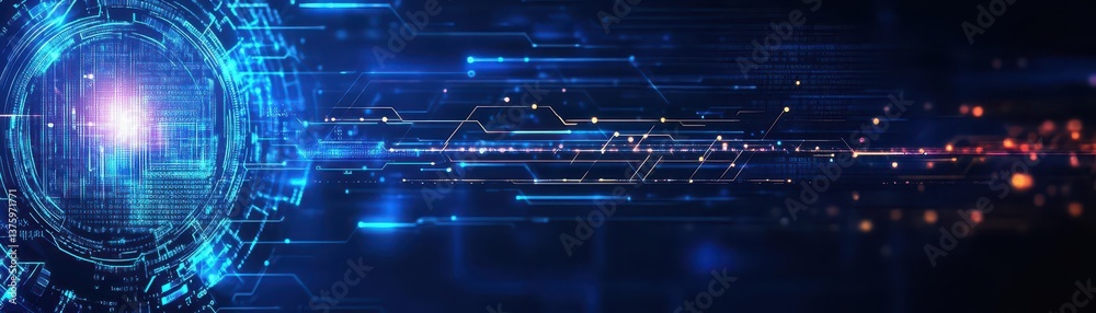 Aufkleber Advanced futuristic cyber security system featuring intricate data protection protocols and high-tech visual interfaces