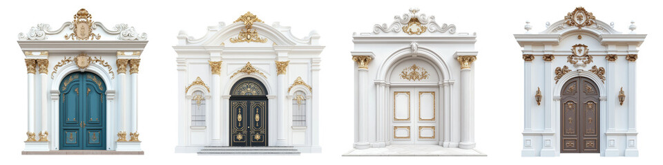 Historic baroque palace entrance with grand architectural details