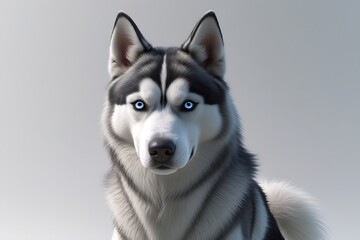 siberian husky puppy,Siberian Husky isolated on white background.