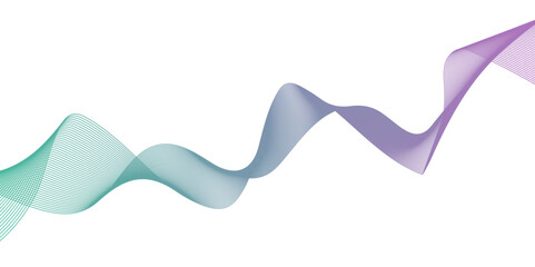 Glowing waveform frequency futuristic energy sound blue gradient technology concept. Abstract background wave line in vector business texture. Pattern line blend curve flow futuristic background.	
