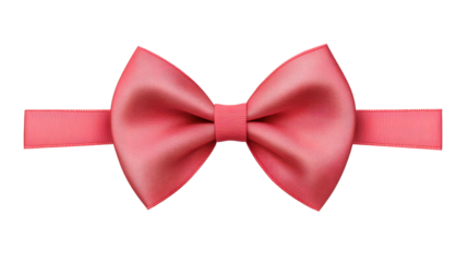 Festive pink bow tie accessory, formal event, cut out transparent
