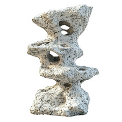 Abstract White Stone Sculpture with Unique Form