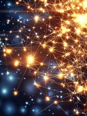 Fototapeta premium Global Network Connection, Abstract Technology Background.