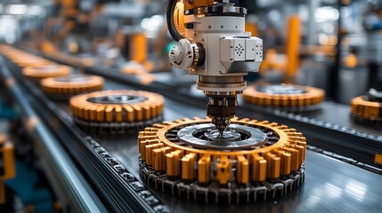 A smart factory operating with 5G-powered automation