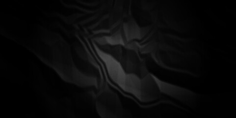 Obraz premium Black crumpled paper background texture pattern overlay. wrinkled high resolution arts craft and Seamless black crumpled paper. 