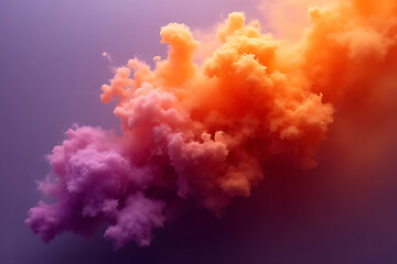 Vibrant colorful cloud formation digital art abstract background fantasy environment aerial view