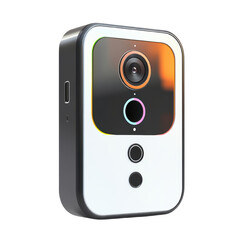 Obraz premium Sleek Smart Doorbell Camera with Colorful Design