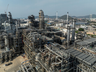 new mega project construction petroleum and gas refinery in the industrail zone,