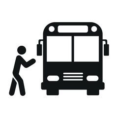 City bus icon isolated on white background