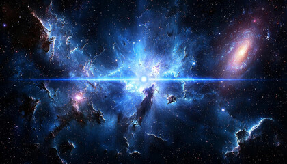 Realistic cosmos celestial landscapes. breathtaking view of cosmos reveals celestial landscapes filled with vibrant colors and intricate patterns that inspire wonder