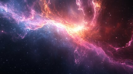 Obraz premium Interwoven Filaments in the Cosmic Expanse Reflect the Universe’s Dynamic Energy