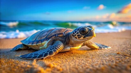 Adorable Baby Sea Turtle, Ocean Wildlife, Cute Marine Life