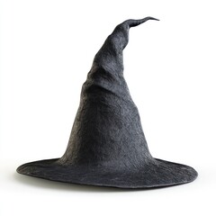 Black Witch Hat on White Background - Perfect for Halloween Costume