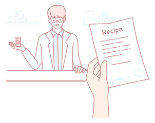 A pharmacist providing assistance and guidance with prescription medication for clients