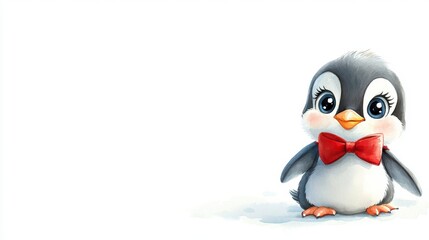 Fototapeta premium Cute Penguin in a Bow Tie