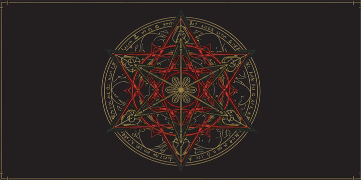 Sigil of Asmodeus, Occult Symbol Vector Illustration