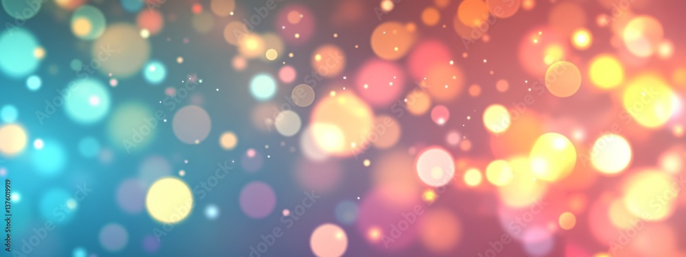 Wall mural colorful bokeh background with soft gradients and light trails for a dreamy effect