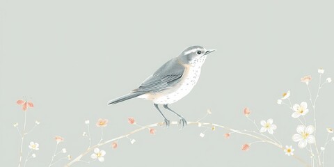 Obraz premium Springtime Bird Illustration - Artistic Design