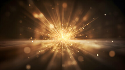 Obraz premium A radiant golden explosion of light and joy, celebrating a momentous occasion with sparkling brilliance and soft, warm tones.