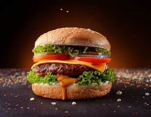 Burger special discount banner with blank space for text. Burger banner 