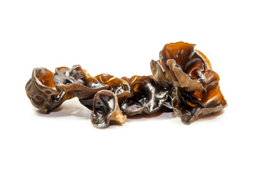 Chinese Black Fungus isolated on white background