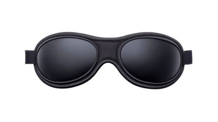Retro dark goggles with tinted lenses, cut out transparent