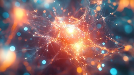 Obraz premium An Artistic Rendering of Biological Neural Network Structure