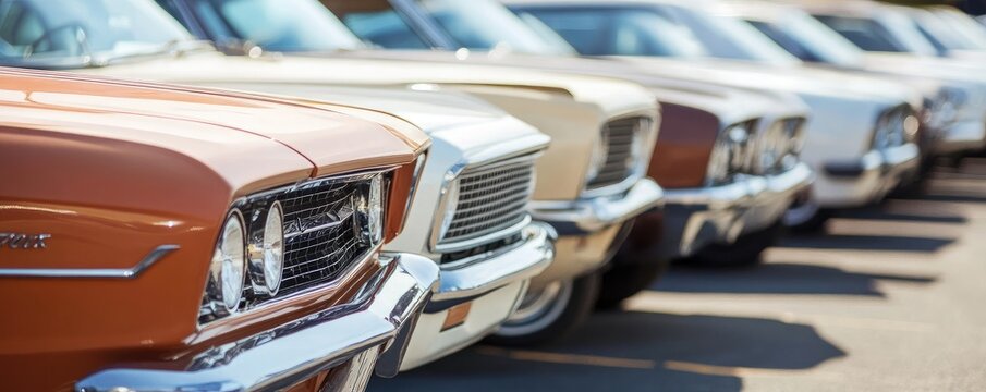 Fototapeta Classic Cars in a Row