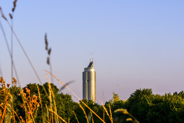 Millenium Tower, river Danube, Vienna, Austria