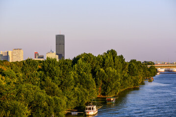 Danube city, river Danube, Vienna, Austria