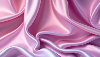 Obraz premium Soft Pink and Purple Satin-like Folds Fabric