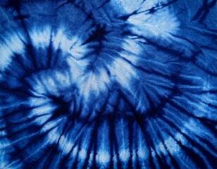 Dyed indigo fabric background and textured 