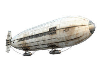 Isolated Vintage White Airship