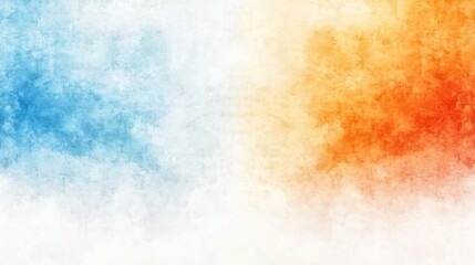 Abstract Watercolor Painting: A Symphony of Blue and Orange Hues