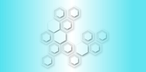 A Contemporary and Technical Illustration Blending Geometric Precision with Scientific Themes, Using Hexagonal Honeycomb Patterns to Convey Innovation, Research, and Connectivity
