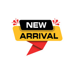 New arrival banner design, new coming, fresh, intake, new stock, new product, new presence.