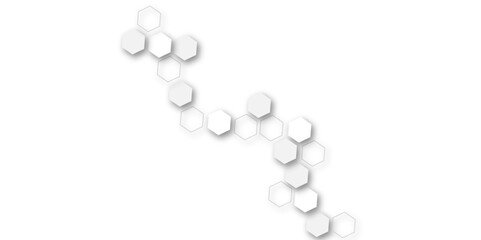 Sleek and Modern Abstract White and Grey Hexagonal Geometric Pattern Concept Designed for Use in High-Quality Templates, Digital Wallpapers, and Website Backgrounds