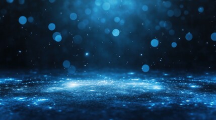 Obraz premium Enchanted Blue Sparkle Night: Abstract Background