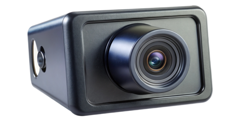 High Definition Black Cube Security Camera with Wide Angle Lens for Surveillance and Monitoring