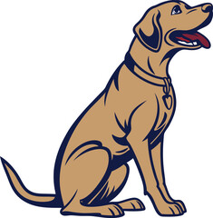 vector illustration of a dog