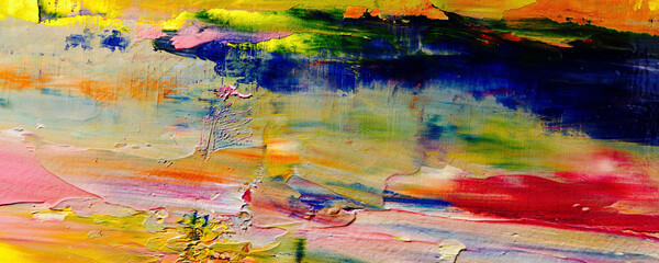 Abstract art background . Hand painting artwork on canvas .