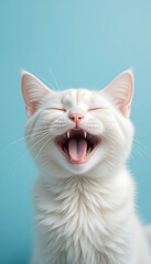 Cat Meowing with Expressive Smile