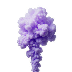 Lavender Cloud Plume - Abstract Smoke Effect - transparent background
